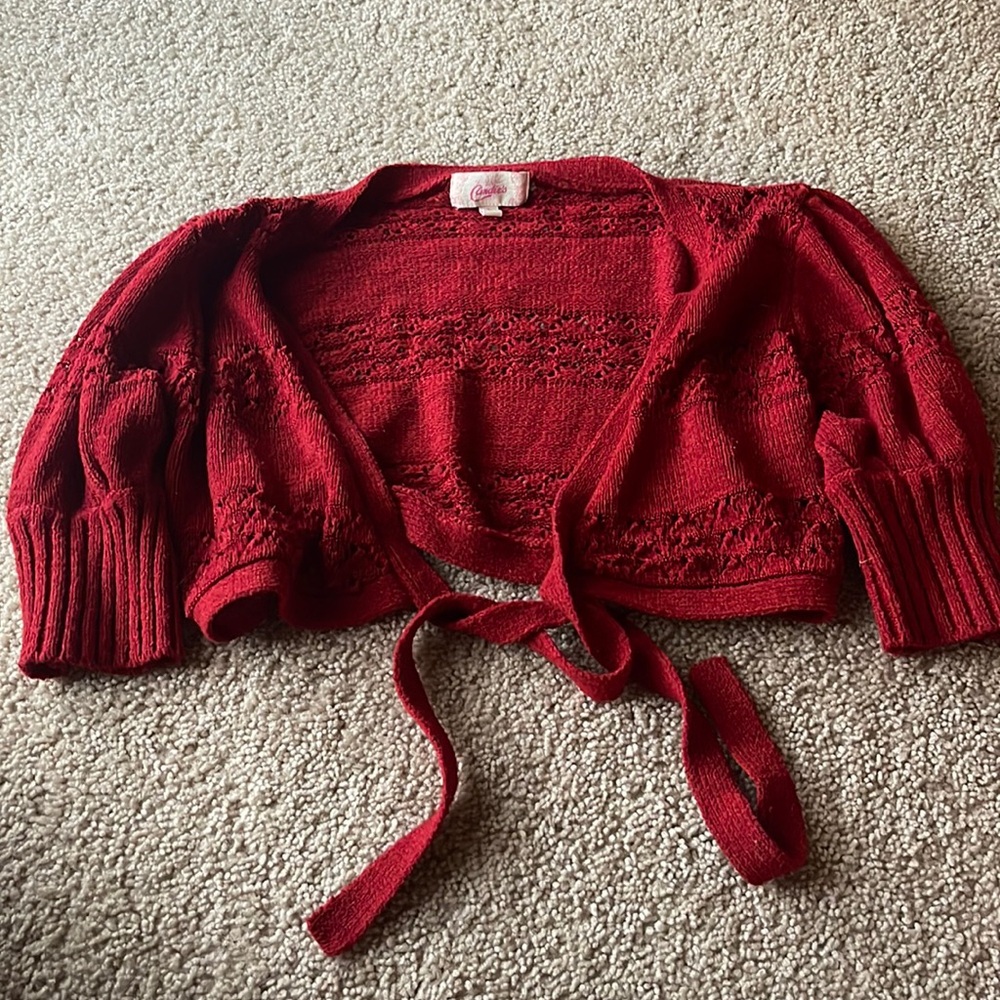 Candies Sweater Crop cover up, size L